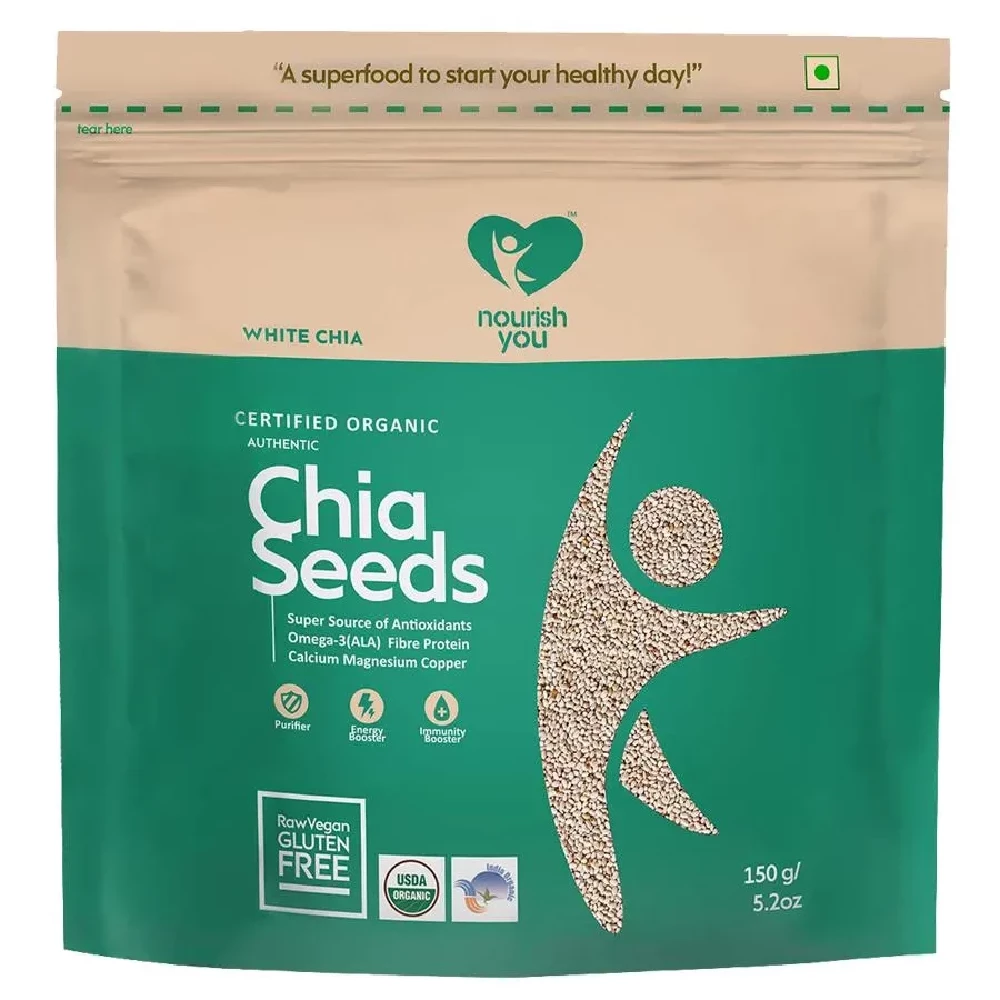 Nourish you Authentic Chia Seeds - White, 150g-1.webp